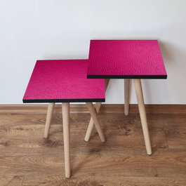 Hanah Home Mesas Nido Juego de 2 piezas Fuchsia